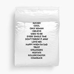 happiness begins album songs jonas brothers Duvet Cover