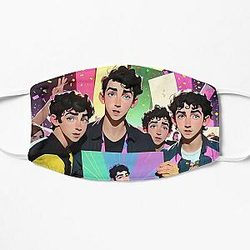 jonas brothers anime Flat Mask