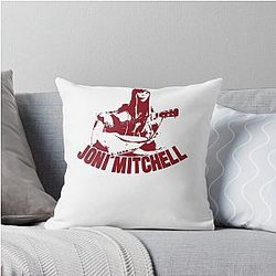 Joni Mitchell Throw Pillow