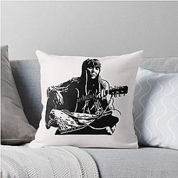 Joni Mitchell Throw Pillow