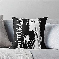 Joni Mitchell Throw Pillow