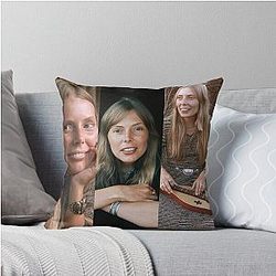 Joni Mitchell Throw Pillow
