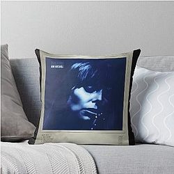 Joni Mitchell Blue Throw Pillow