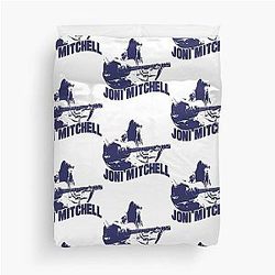 Joni Mitchell Canadian singer-songwriter Red Duvet Cover
