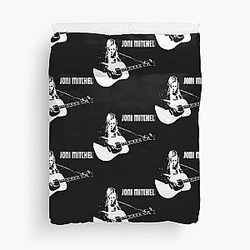 Joni Mitchell Illustration and Art Music Duvet Cover