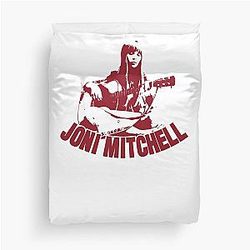 Joni Mitchell Red Duvet Cover