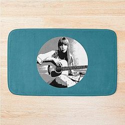 Joni Mitchell Canadian singer songwriter art Bath Mat