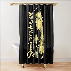 Joni Mitchell 1970s Shower Curtain