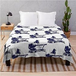 Joni Mitchell Canadian-American singer-songwriter throw blanket