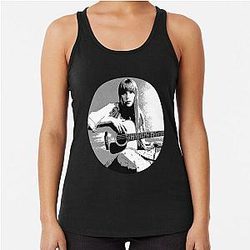 Joni Mitchell Canadian singer-songwriter Art Racerback Tank Top