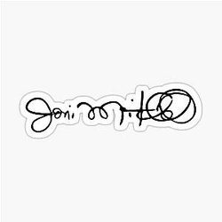Joni Mitchell Signature 1997 Sticker