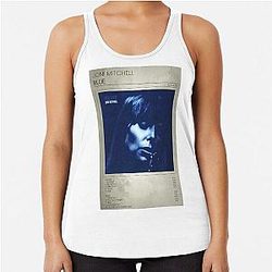 Joni Mitchell Blue Racerback Tank Top