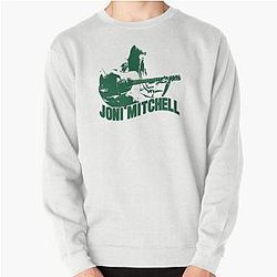 Joni Mitchell Canadian singer-songwriter or a pullover sweatshirt made from green and other materials
