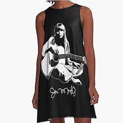 1968 Joni Mitchell Folk A-Line Dress