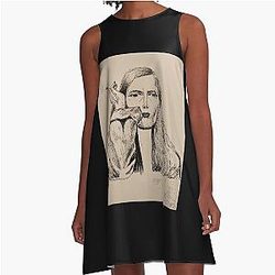 Joni Mitchell - Both Sides Now art piece long A-line dress