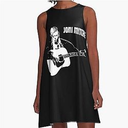 Believe Romantic Female Artist Joni Mitchell Illustration Joni Mitchell Designs A-Line Dress Gift