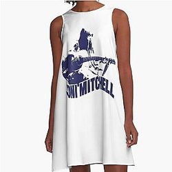 Joni Mitchell Canadian-American singer-songwriter A-Line Dress