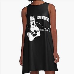Joni Mitchell Illustration, Joni Mitchell designs Art Music A-Line Dress