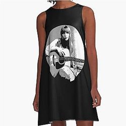 Joni Mitchell Canadian singer songwriter art A-Line Dress