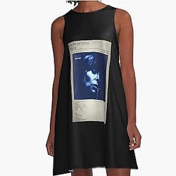 Joni Mitchell Blue A-Line Dress