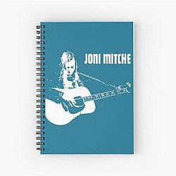 Believe the Romantic Female Artist Joni Mitchell Illustration, Joni Mitchell Designs and Art Gift Spiral Notebook