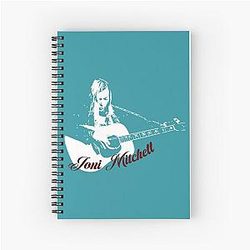 Joni Mitchell Illustration and Art, Joni Mitchell Spiral Notebook Designs