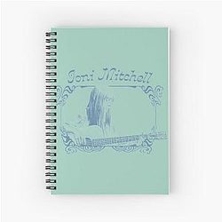 Joni Mitchell Inspired Retro Portrait Spiral Notebook