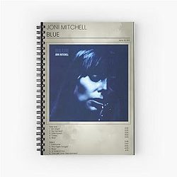 Joni Mitchell Blue Spiral Notebook
