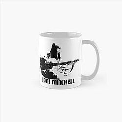 Joni Mitchell Black Stencil Classic Mug