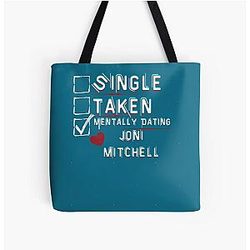 Mintally Dating Joni Mitchell Overprint Tote Bag