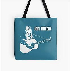 Believe Romantic Female Artist Joni Mitchell Illustration, Joni Mitchell Designs Gift All Over Print Tote Bag