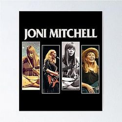 Retro Joni Mitchell Music Outfits Poster