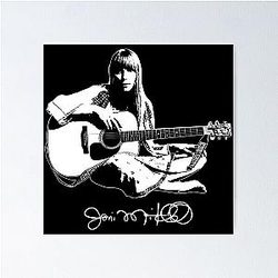 1968 Joni Mitchell Folk Poster