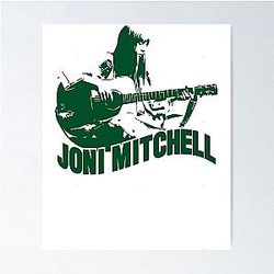 Joni Mitchell Canadian-American singer-songwriter art poster