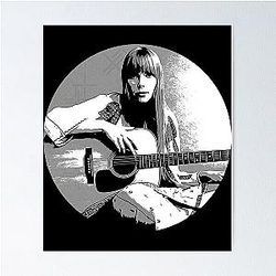 Joni Mitchell Canadian singer-songwriter art Poster