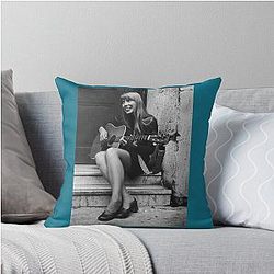 Joni Mitchell Throw Pillow