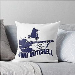 Joni Mitchell Canadian singer-songwriter Throw Pillow