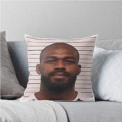 Jon Jones Mugshot Throw Pillow