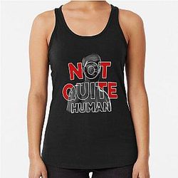 Not Quite Human Jon Jones Graphic Racerback Tank
