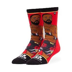 Jon Jones Crew Socks - UFC Fighter - Size Large - Comfy Cotton Blend Novelty Apparel for MMA Fans