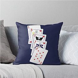 Joost Klein Playing Card Royal Flush Throw Pillow