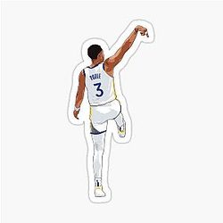 Jordan Poole Back Shot Sticker