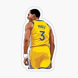 Jordan Poole Scream Above Waist Yellow Sticker