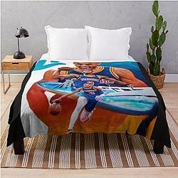 Jordan Poole Throw Blanket