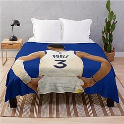 Jordan Poole Back Throw Blanket