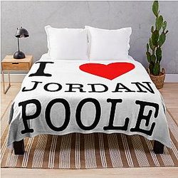 I Love Jordan Poole Throw Blanket