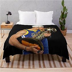 Jordan Poole Kiss Champions Cup Throw Blanket