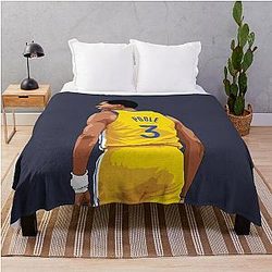 Jordan Poole Vector Qiang Throw Blanket
