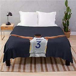 Jordan Poole White Throw Blanket