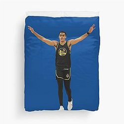 Jordan Poole Basketball Party Duvet Cover